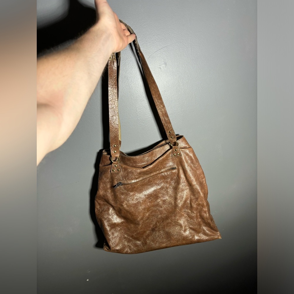 Calleen Cordero Studded Distressed Leather Tote Bag - Picture 2 of 7